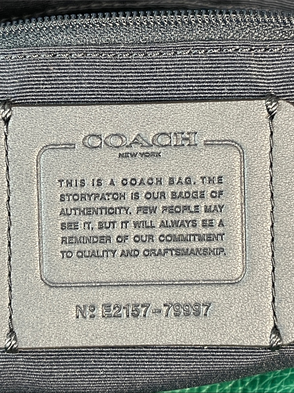 Coach E2157-79997 Prairie Satchel Green Pebble Leather Crossbody Bag - Picture 3 of 14